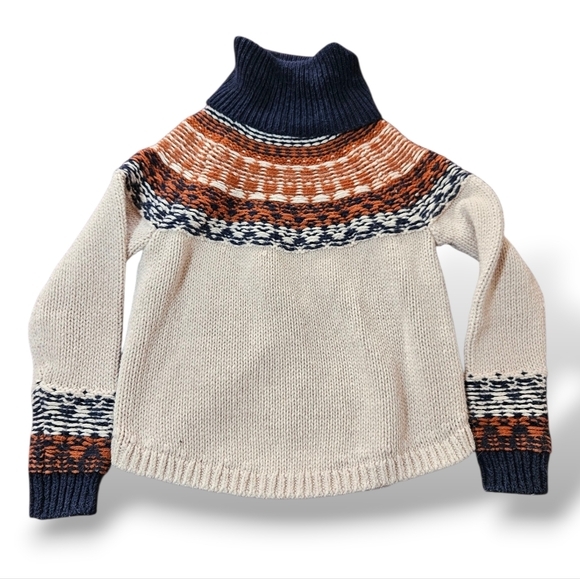 Madewell Sweaters - Madewell Fair Isle Turtleneck Alpaca Blend Pullover Sweater Long Sleeve Size L
